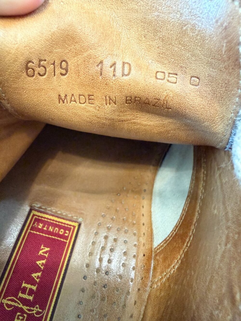 Cole Haan Country Men's Suede Brick Sole Oxford Bucks Tan - 11D - Picture 6 of 6